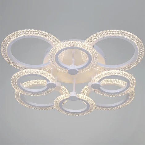 Потолочная люстра светодиодная на штанге с пультом с регулировкой цветовой температуры, яркости и ночным режимом Reluce 68090-0.3-4+4 WH