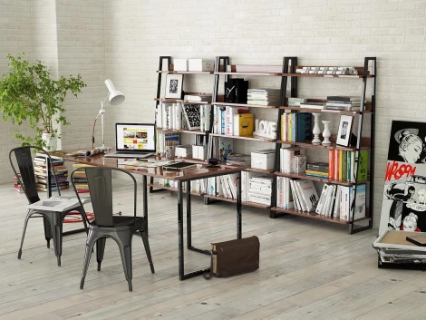 Стеллаж Board большой ОГОГО 633311 (дуб сонома, черный)