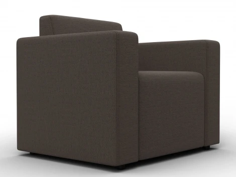 Кресло Лига-093 (ДСП,Брус,Фанера/Пластик/Рогожка/Коричневый) Лига Диванов 132461