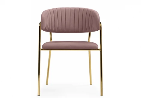 Обеденный стул Woodville Kamelia светло-фиолетовый / золотой
