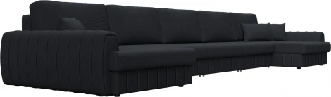 Диван П-образный Лига-057 НПБ МегаЛонг Лига Диванов (Замша) арт.129369