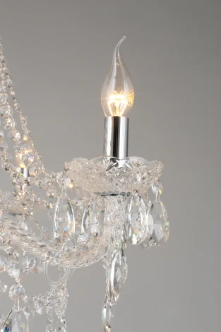 Подвесная люстра Aployt Koletta APL.755.03.08 (220V, хрусталь, на цепи, свеча)