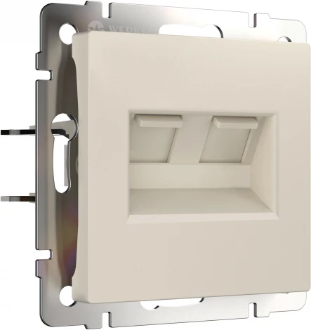 Розетка двойная Ethernet RJ-45 (айвори матовый) Werkel W1181162 (a062429)