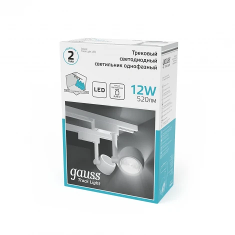 Трековый светильник однофазный светодиодный 220V Gauss TR054