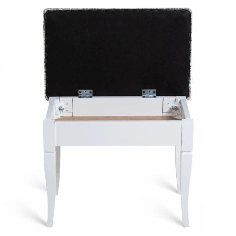 Банкетка Ретро М с ящиком белый, ткань меркурий Mebelik 009369