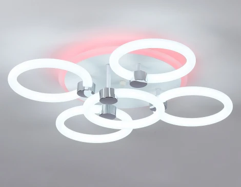 Потолочная светодиодная люстра RGB Ambrella Acrylica FA3841 (220V, пульт управления)