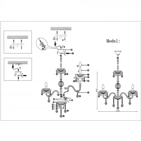 Подвесная люстра J-Light Atanais 1172/5