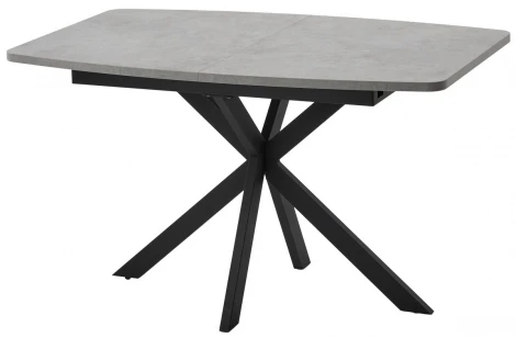 Стол АРИЗОНА 130 БЕТОН ЧИКАГО СВ.СЕРЫЙ / Черный каркас M-City 64606