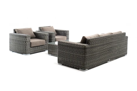 Лаунж-зона из искусственного ротанга, цвет графит 4SIS Боно BS3C2T-4-SET graphite