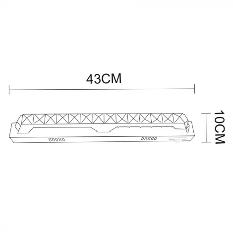 Настенный светильник линейный с выключателем светодиодный Arte Lamp Treno A1410AP-1CC