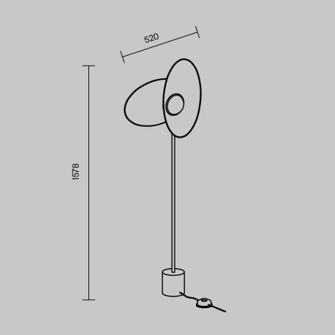 Торшер Maytoni Evolution MOD396FL-L10W3K (LED, 220V, выключатель)