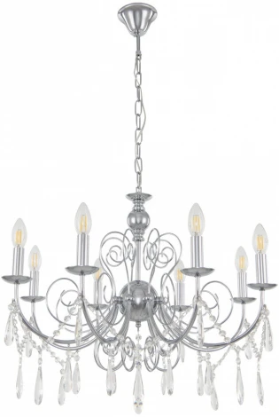 Подвесная люстра Arte Milano AM345620 345620/8 CR (220V, подвески, на цепи, подсвечник, свеча)