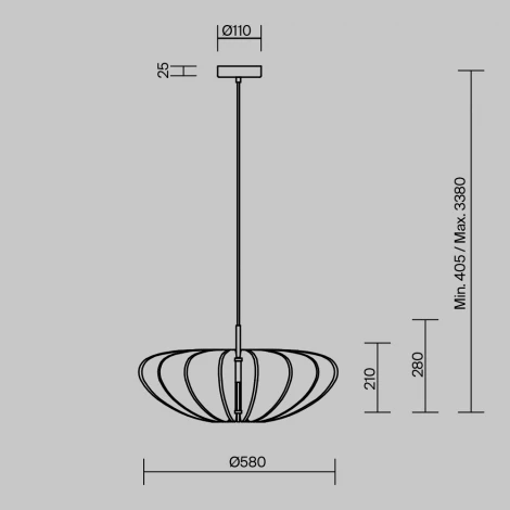 Подвесной светильник Maytoni Cambio MOD398PL-01GR1 (220V, на проводе)