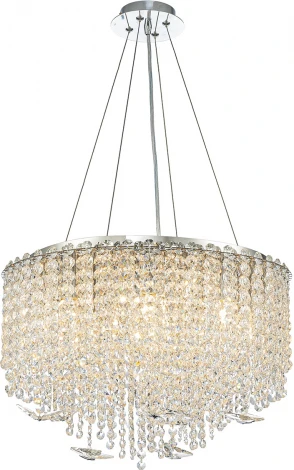 Подвесная люстра (12051/11P Chrome) Indigo Giulietta V000599 (220V, хрусталь, подвески, на тросе, круглые)