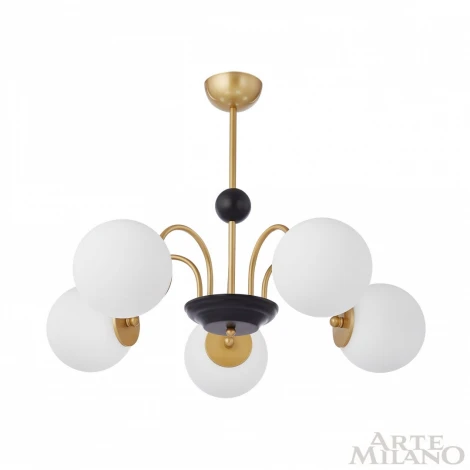 Потолочная люстра на штанге Arte Milano Napoli 312066/D700/5 BS/BK (220V, шарики)