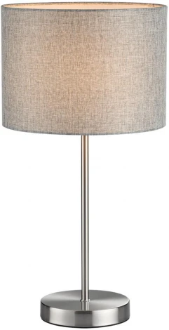 Настольная лампа Lumion Nikki 8251/1T никель/серый, металл/текстиль Е27 60W 220V (выключатель, круглые)