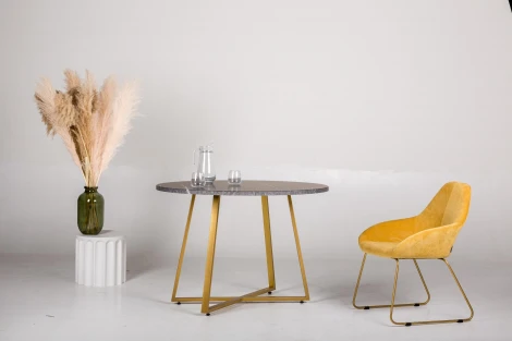 Стул R-Home Kent Жёлт/Линк Золото