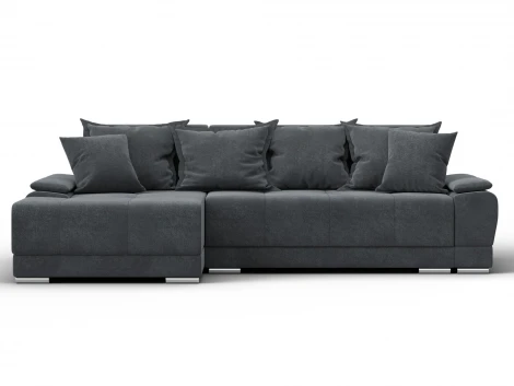 Диван угловой Лига-119 угол левый (ДСП,Брус,Фанера,ЛДС,Велюр/Светло-серый) Лига Диванов 137099L