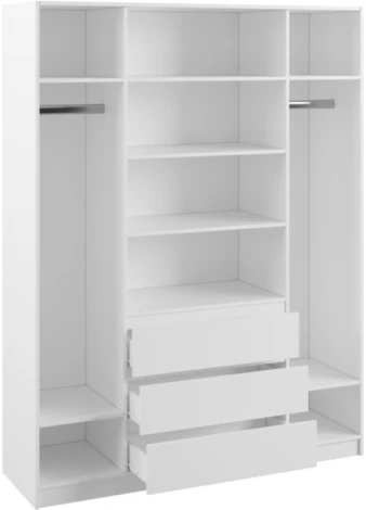 Шкаф Woodville Мадера ЛДСП белый 520852
