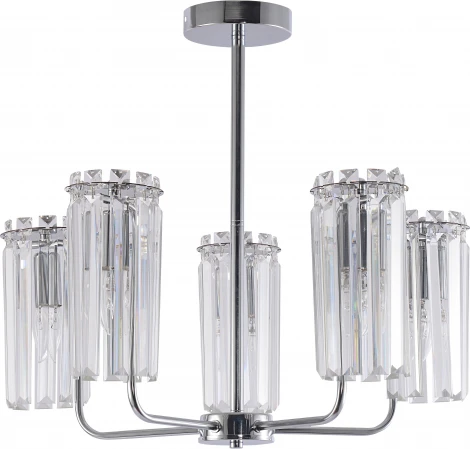 Потолочная люстра на штанге Rivoli Ifa 1063-305 5хЕ14 40 Вт хрусталь
