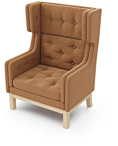 Кресло Arsko Айверс Хай Сосна рогожка коричневая