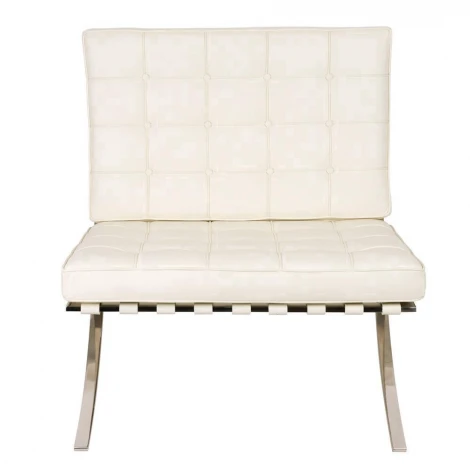 Кресло Barcelona Style Chair Белая кожа
