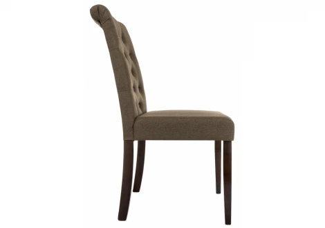 Обеденный стул Woodville Amelia dark walnut / fabric brown 11018