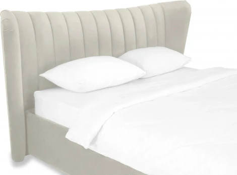 Кровать Queen Agata Lux ОГОГО (арт.636840), (Ткань/Белый)