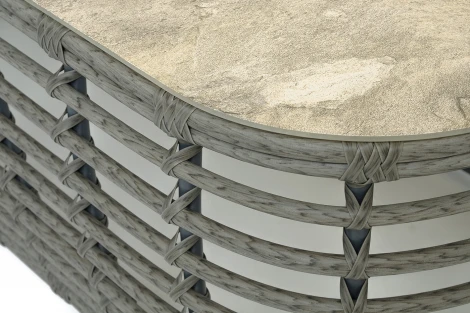 "Ницца" журнальный столик из искусственного ротанга, цвет серый 4SIS арт.УТ-00009384