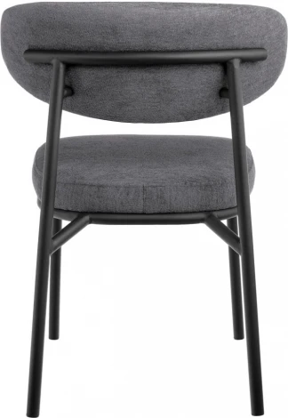 Стул Bradexhome Lucas 2 серый шенилл с чёрными ножками