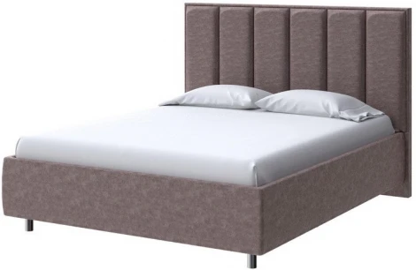 PROxSON Кровать Routa без основания (Ткань: Велюр Gratta 8 Брауни) 80x200