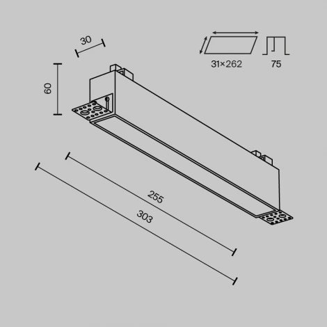 Встраиваемый светильник под гипсокартон Maytoni Basis DL066-20W3-6K-TRS-W (LED, 220V)