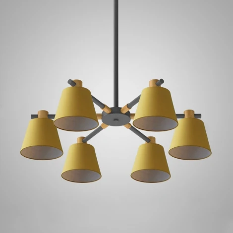 Потолочная люстра на штанге Natura A Yellow 6 ImperiumLoft Naturaay01 (177989-26) (220V)