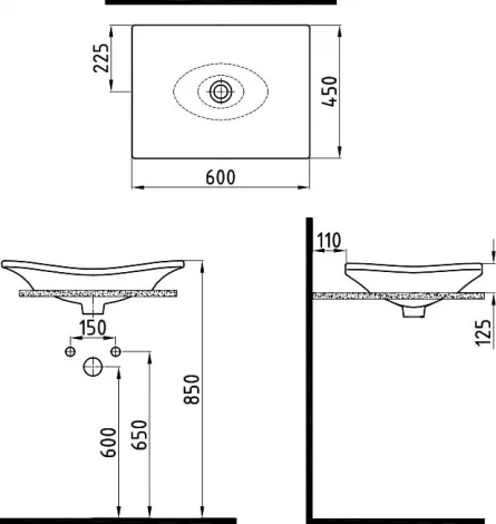 Раковина Bien Lotus LTLU06001FD0W3000