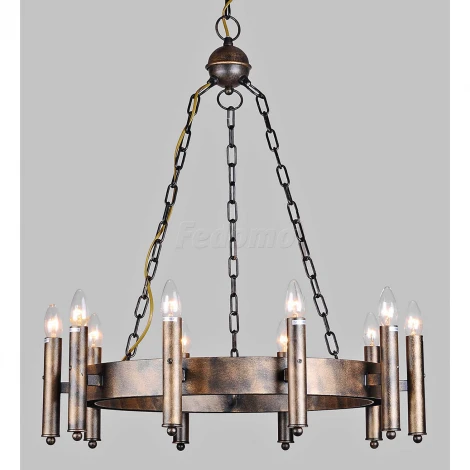 Подвесная люстра Favourite Fortezza 1144-10P (220V, на цепи, подсвечник, свеча, кольцо)