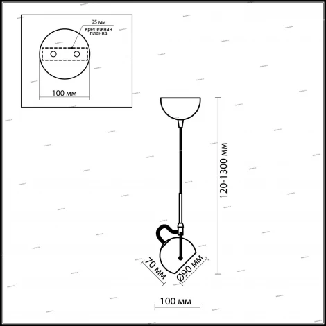 Подвесной светильник Odeon Light Bolla 1429/1A