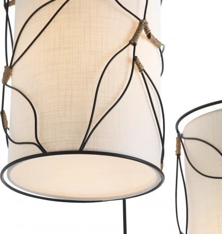 Подвесной светильник ST Luce Root SL6228.403.03 Черный/Бежевый E27 3*60W (220V, на проводе)