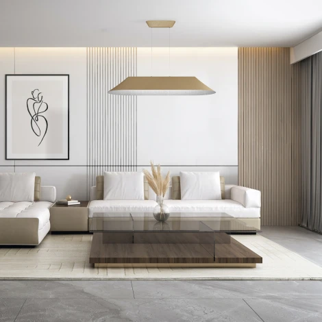 Подвесной светильник ST Luce Sentito SL3001.813.01 Бежевый,Белый/Бежевый,Белый LED 1*32W 3000K (220V, на проводе)