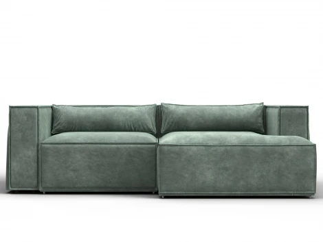 Диван угловой Лига-061 угол правый (ДСП,Брус,Фанера,Велюр/Зеленый) Лига Диванов 131146
