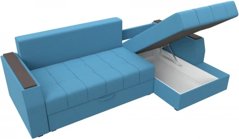 Диван угловой Эмир БС правый угол (Голубой/Рогожка) Лига Диванов арт.123556