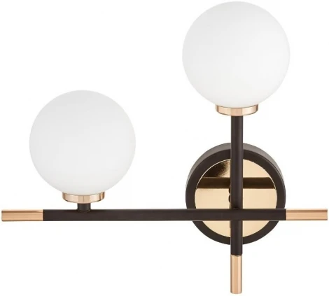 Настенный светильник Lumina Deco Marsiada LDW 6033N-2 BK+FGD (220V, шарики, асимметрия)