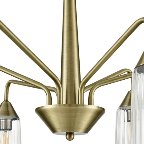 Потолочная люстра на штанге Lumion Doliana 6584/6C бронза/прозрачный, металл/стекло E14 6*40W 220V