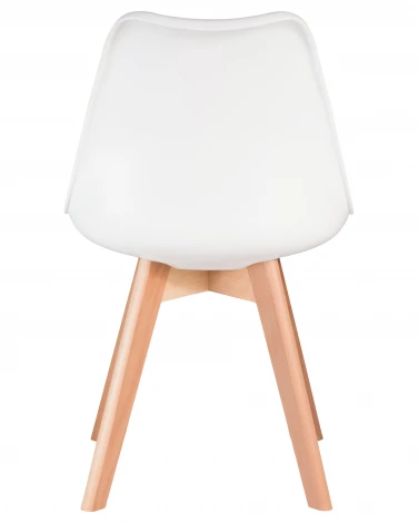 Стул обеденный JERRY SOFT (ножки светлый бук, цвет сиденья белый (W-02))