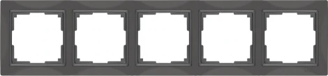 Рамка на 5 постов (серо-коричневый, basic) W0052007 (a051302)