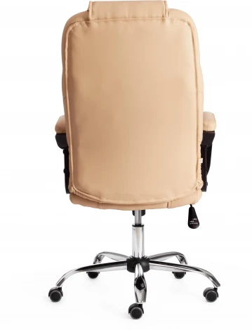 Кресло BERGAMO хром (22) кож/зам, бежевый, 36-34 Tetchair 19366