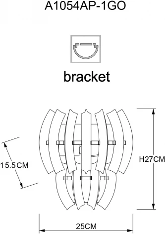 Бра Ella A1054AP-1GO Arte Lamp