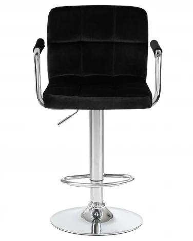 Набор 2 шт стул барный DOBRIN KRUGER ARM (черный велюр (MJ9-101))