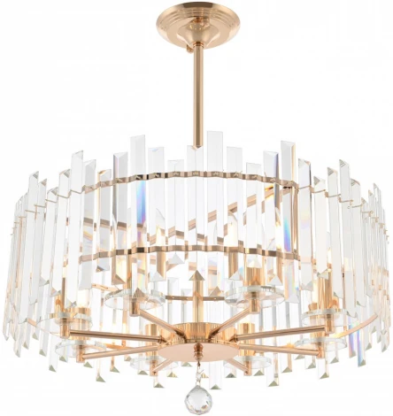 Подвесная люстра хрустальная на штанге Arte Milano Sorrento-2409 372409/8/350/570 GD (220V)