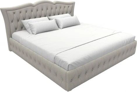 Кровать интерьерная Герда 200 (Бежевый/Рогожка) Лига Диванов арт.123070