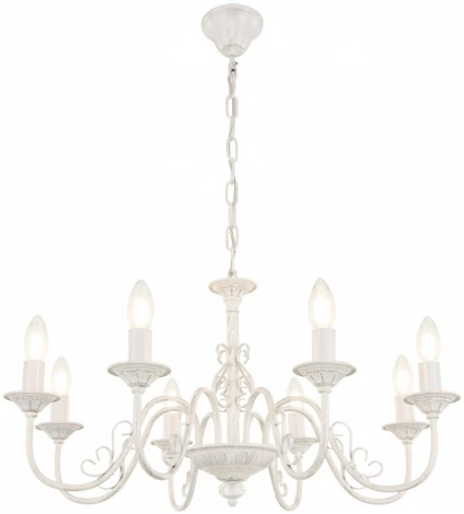Подвесная люстра Arte Milano AM342620 342620/8 WT+SL (220V, на цепи, подсвечник, свеча)